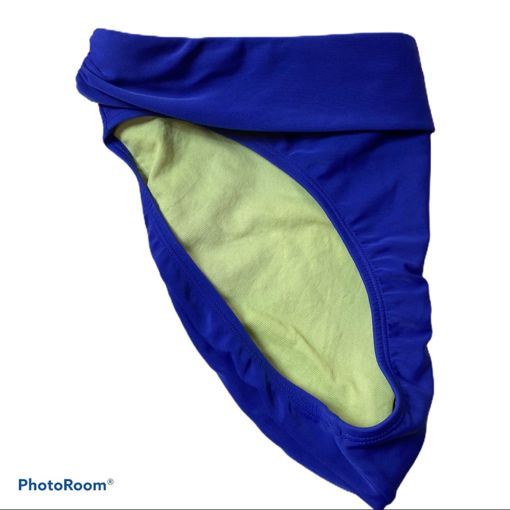 Athleta gathered waist band swim bottom blue Large - Picture 3 of 12